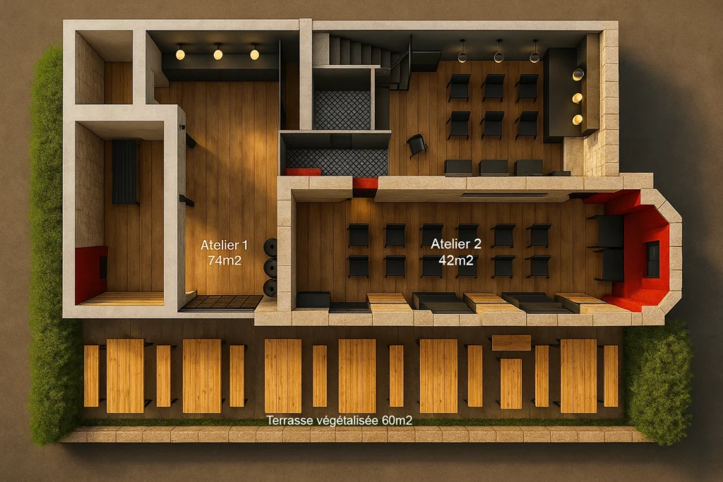 Plan des Ateliers Andréa